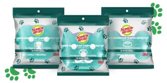 Produto Esponja Não Risca Pet Cachorro Gato e Osso Scotch-Brite
