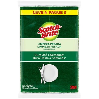 Esponja Limpeza Pesada Scotch-Brite™.
