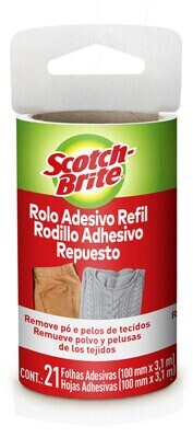 Scotch-Brite™ Refil Rolo Adesivo C/6 21 folhas Imagem Principal para o Brasil.
